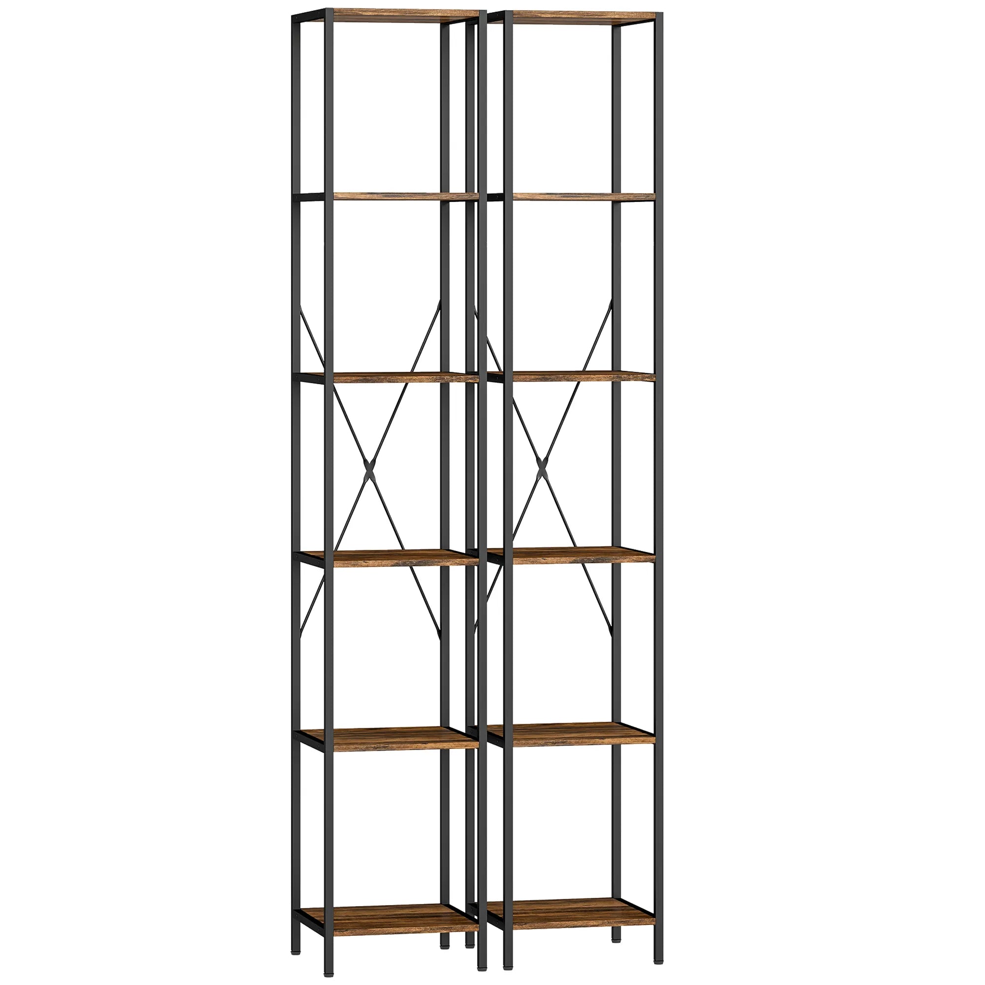 Pastatoma lentyna 6 pakopų, 2 vnt., ruda