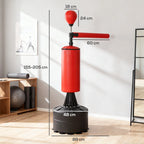 Pastatomas bokso maišas reguliuojamas 155-205 cm su 360° skersiniu, juodas