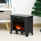Pastatomas elektrinis židinys, 600/1200 W, 34 × 17 × 31 cm, juodas