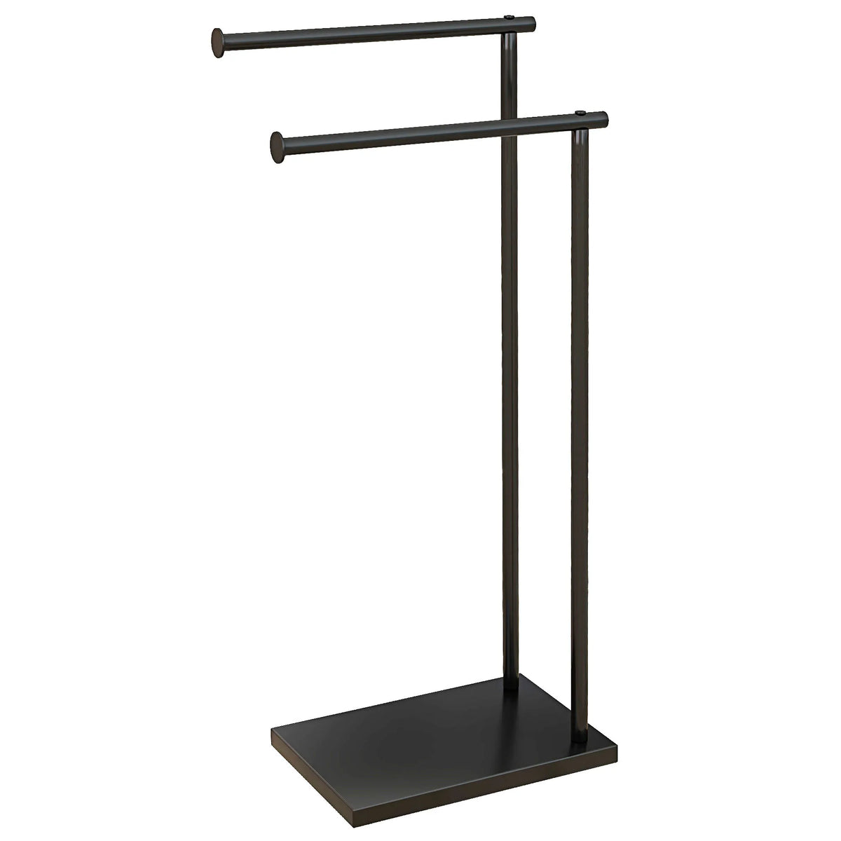 Pastatomas rankšluosčių laikiklis su 2 strypais, 35,5 × 20 × 78 cm, juodas