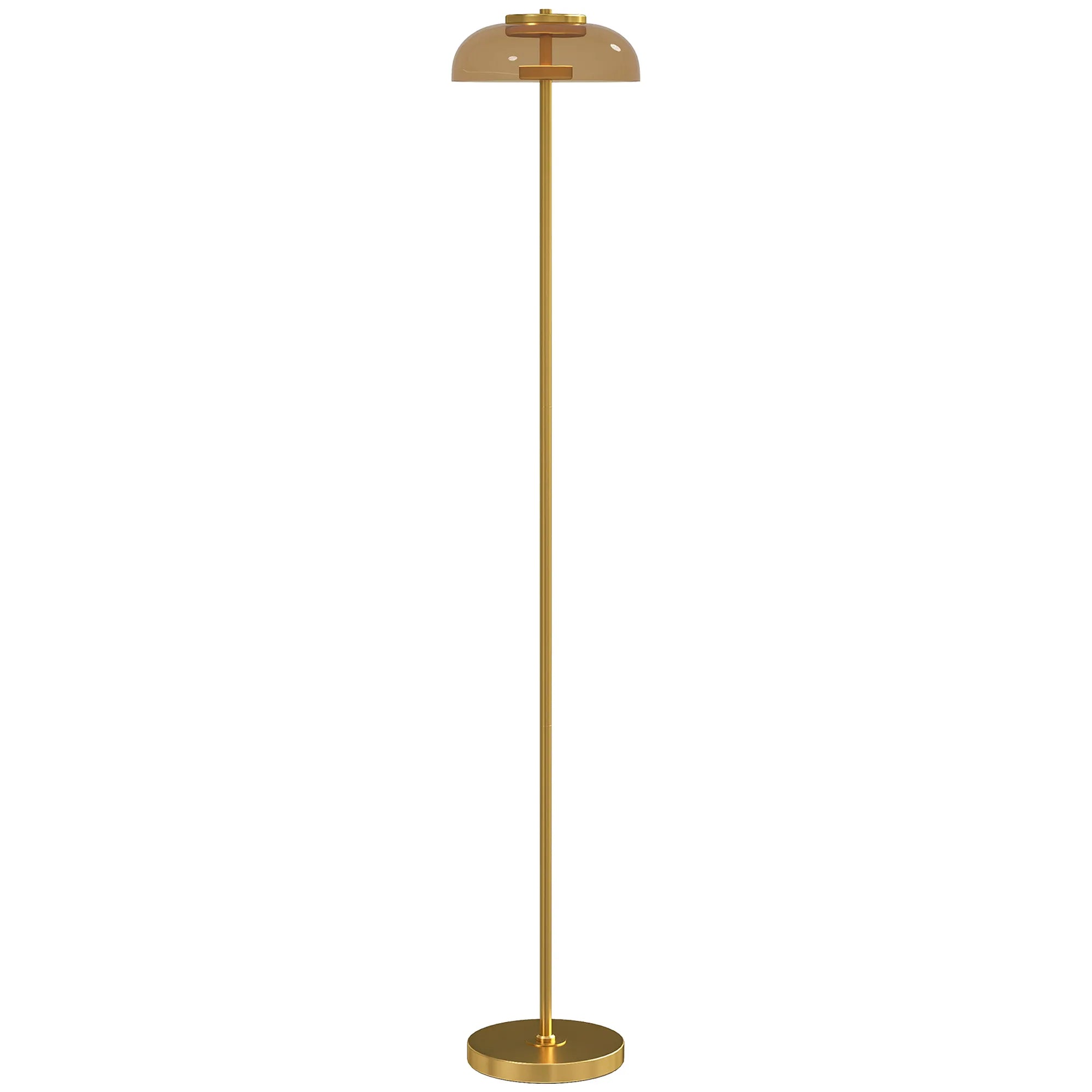 Pastatomas šviestuvas su kojiniu jungikliu, 134 cm, žalvario spalvos