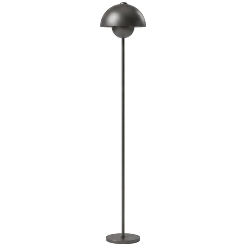 Pastatomas šviestuvas su kojiniu jungikliu, metalinis, pilkas
