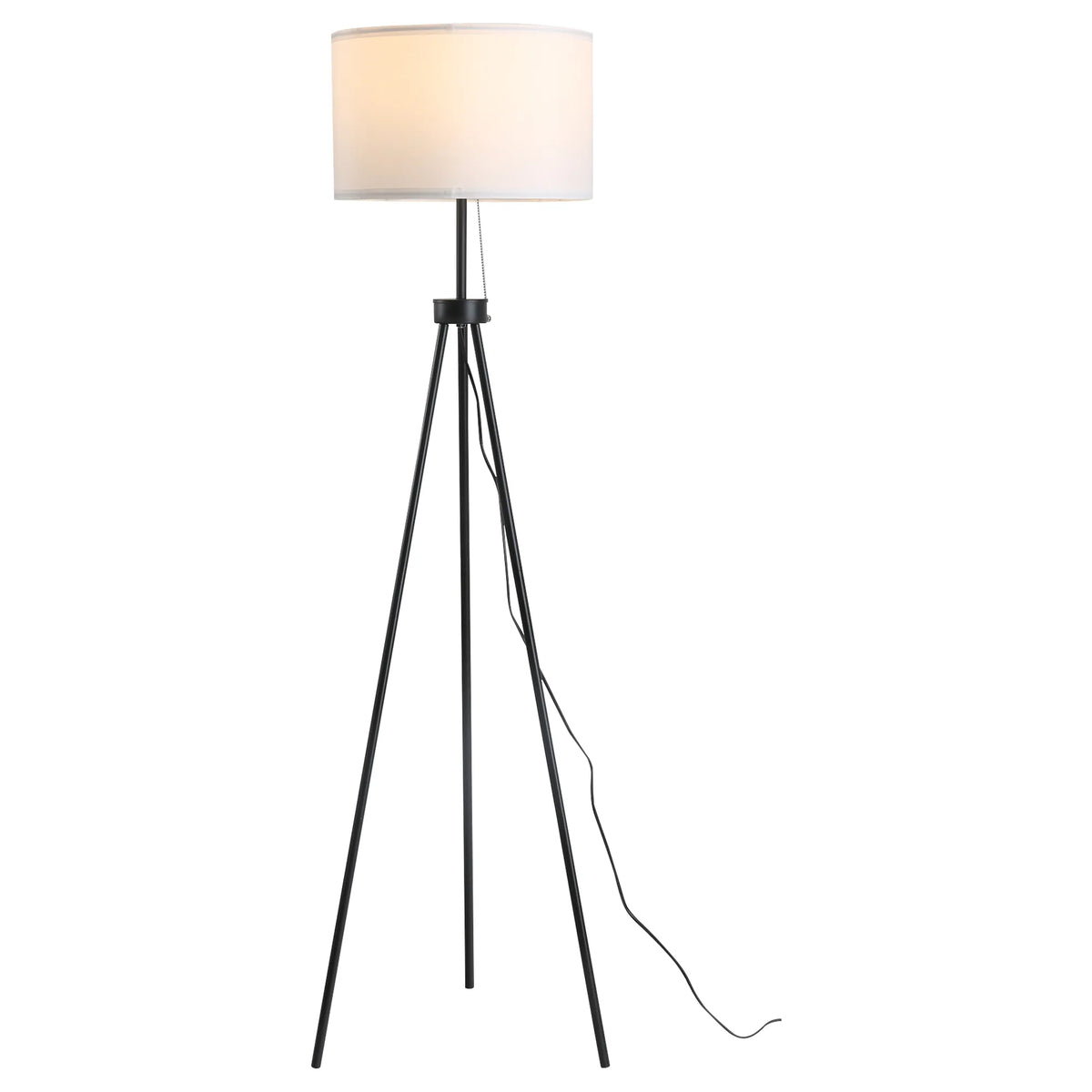 Pastatomas šviestuvas su trikoju stovu ir gaubtu, 152 cm, baltas
