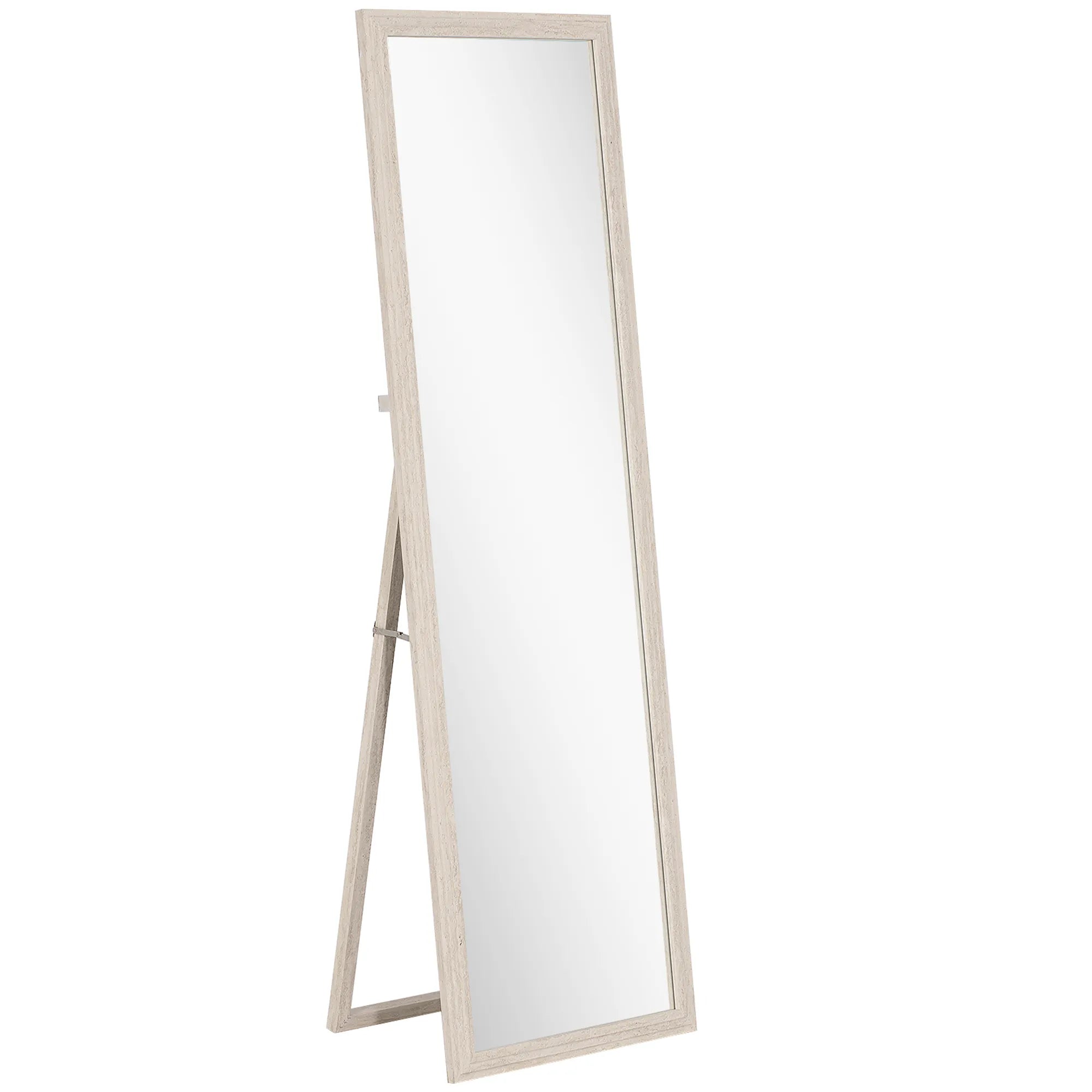 Pastatomas veidrodis, 160 x 50 cm, smėlio spalvos