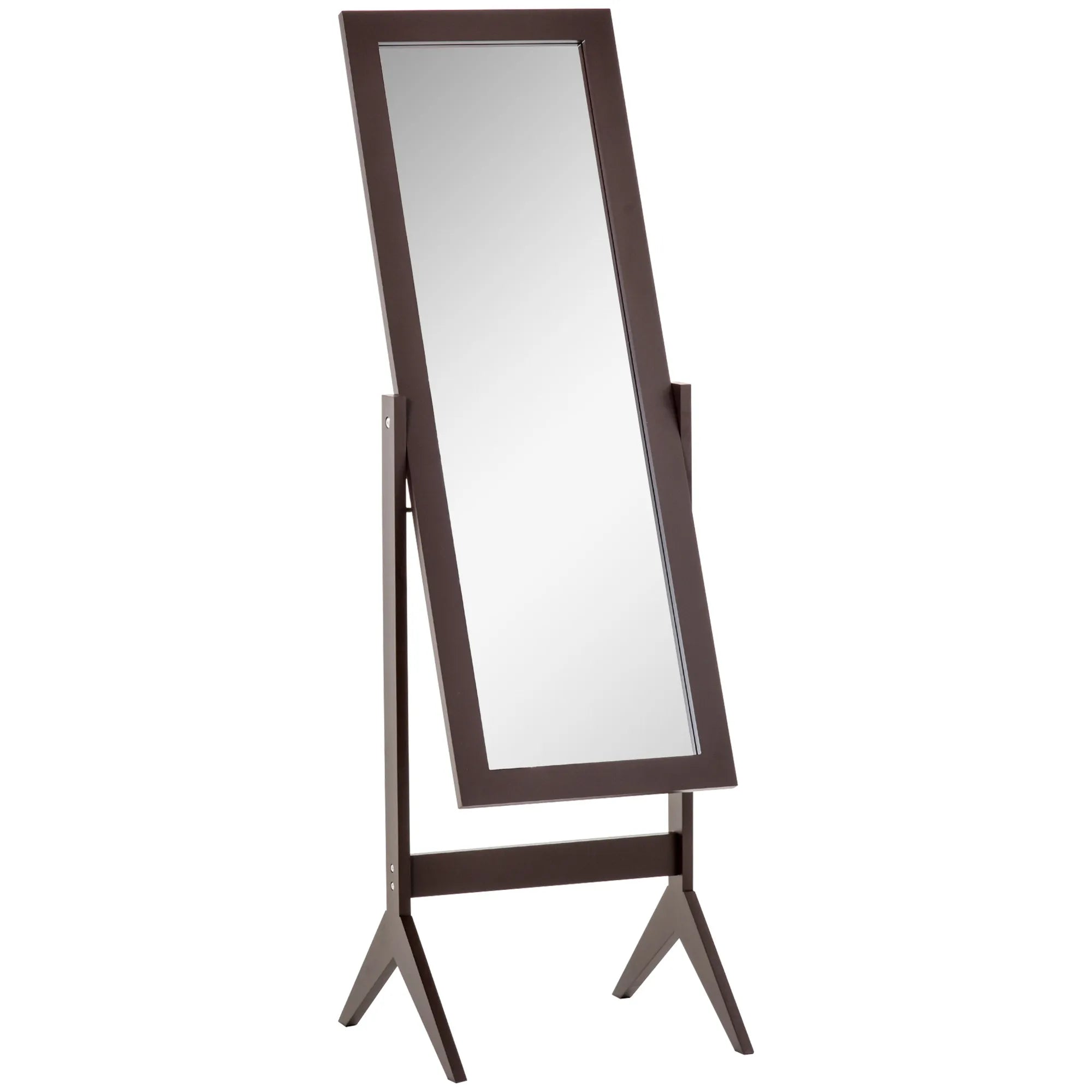 Pastatomas veidrodis reguliuojamu kampu 47x148 cm kavos spalvos