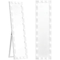 Pastatomas veidrodis su LED apšvietimu 150x40 cm, baltas