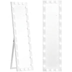 Pastatomas veidrodis su LED apšvietimu 150x40 cm, baltas