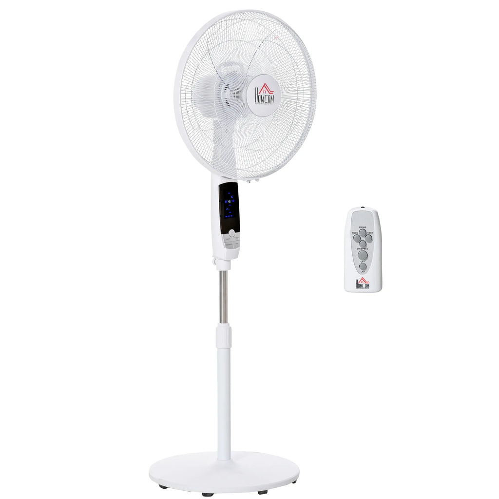 Pastatomas ventiliatorius 50W reguliuojamo aukščio baltas