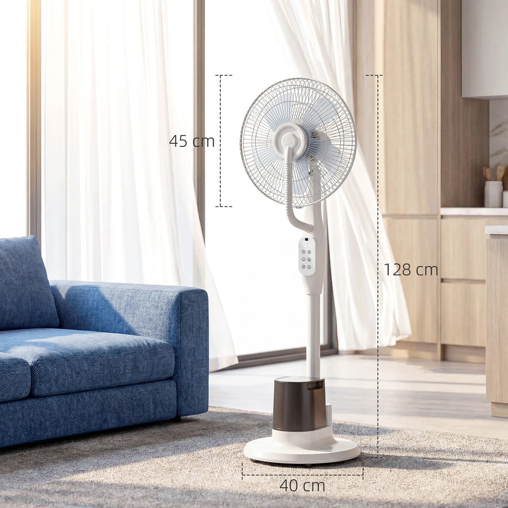 Pastatomas ventiliatorius su drėkintuvu, 3,5 l talpa, 70° osciliacija
