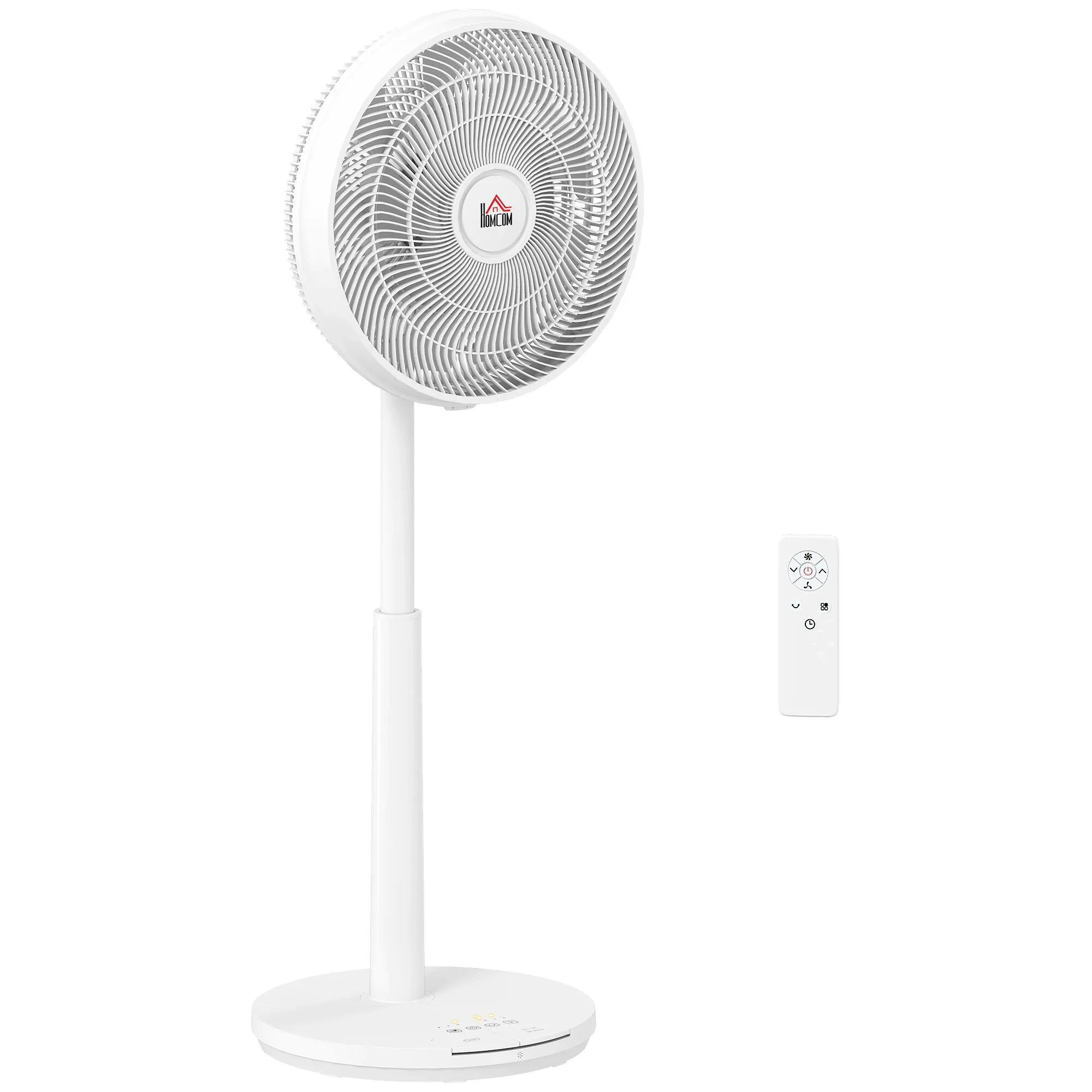 Pastatomas ventiliatorius su nuotolinio valdymo pulteliu, 12 greičių, 80°, baltas