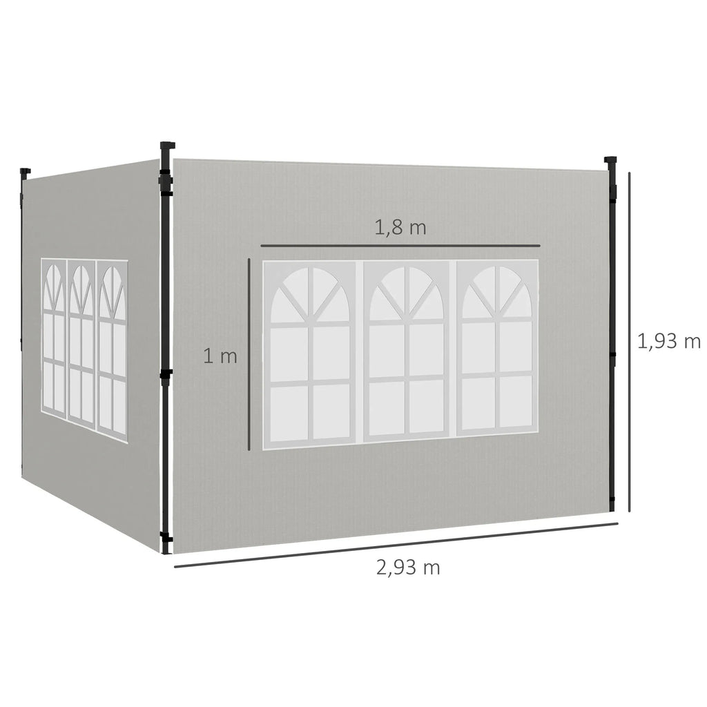 Paviljono sienelės, 2 vnt., baltos 3x3, 3x6