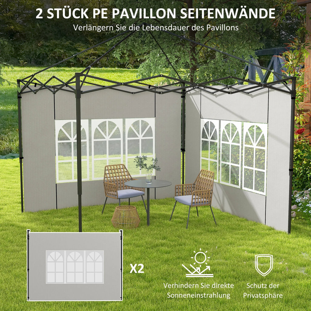 Paviljono sienelės, 2 vnt., baltos 3x3, 3x6