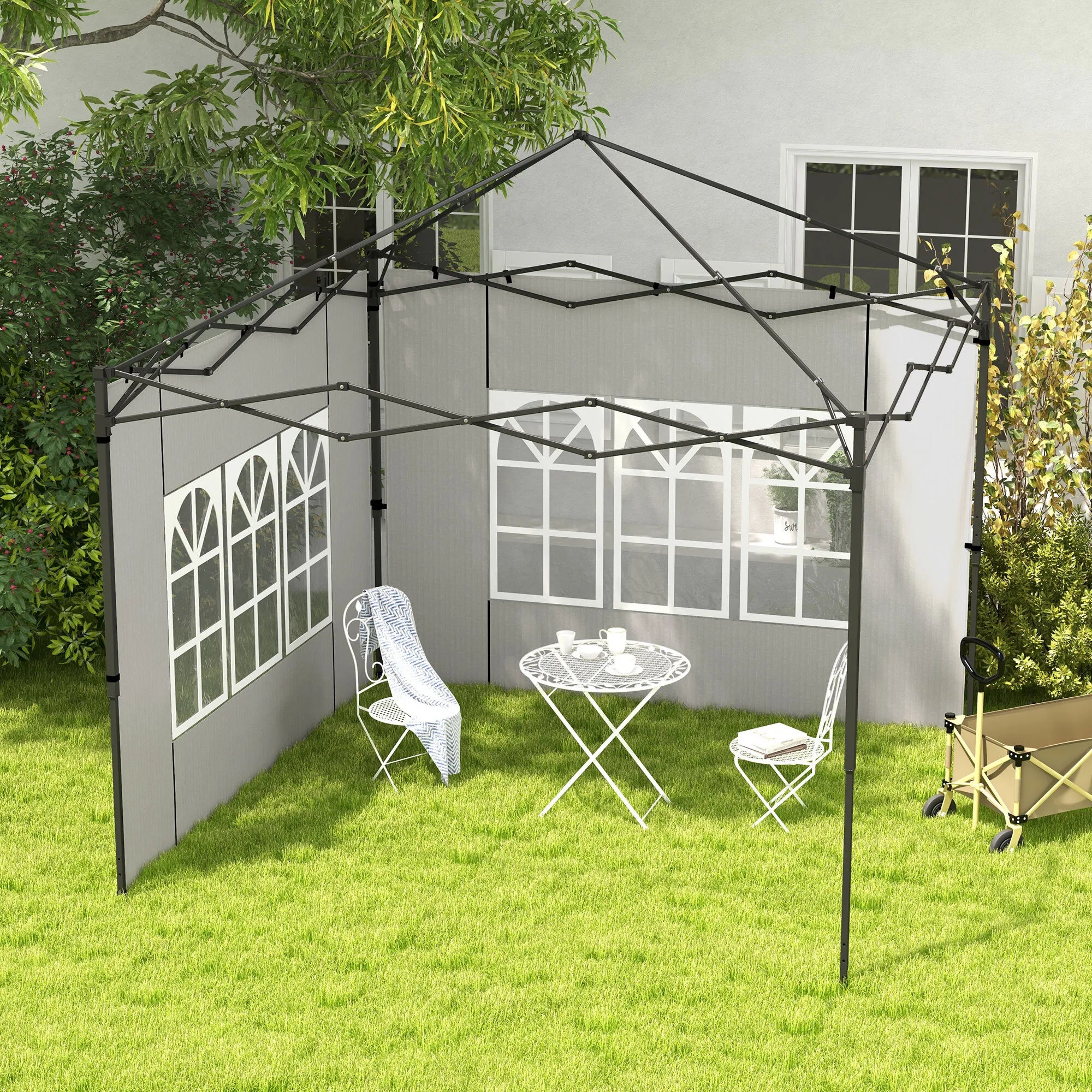 Paviljono sienelės, 2 vnt., baltos 3x3, 3x6