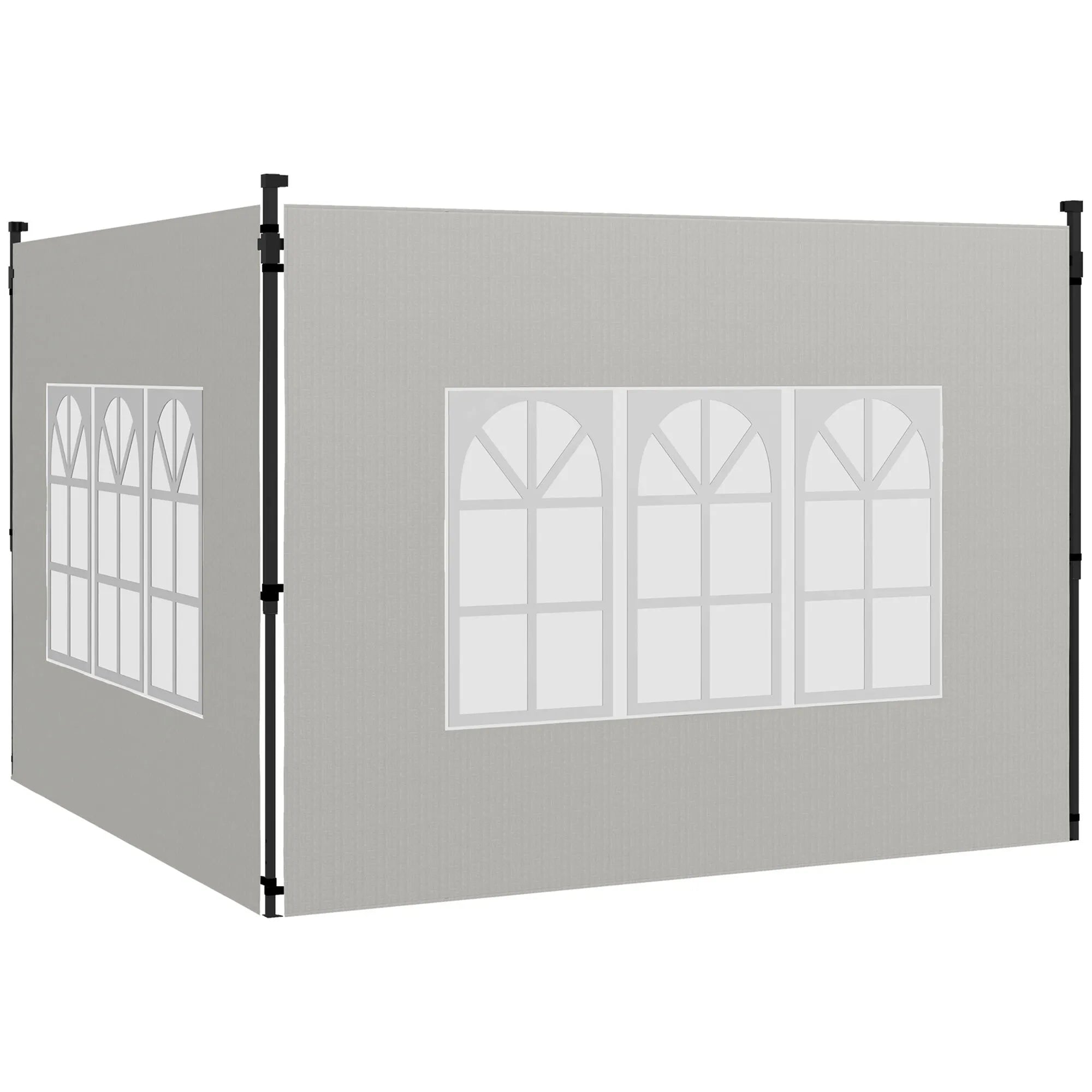 Paviljono sienelės, 2 vnt., baltos 3x3, 3x6