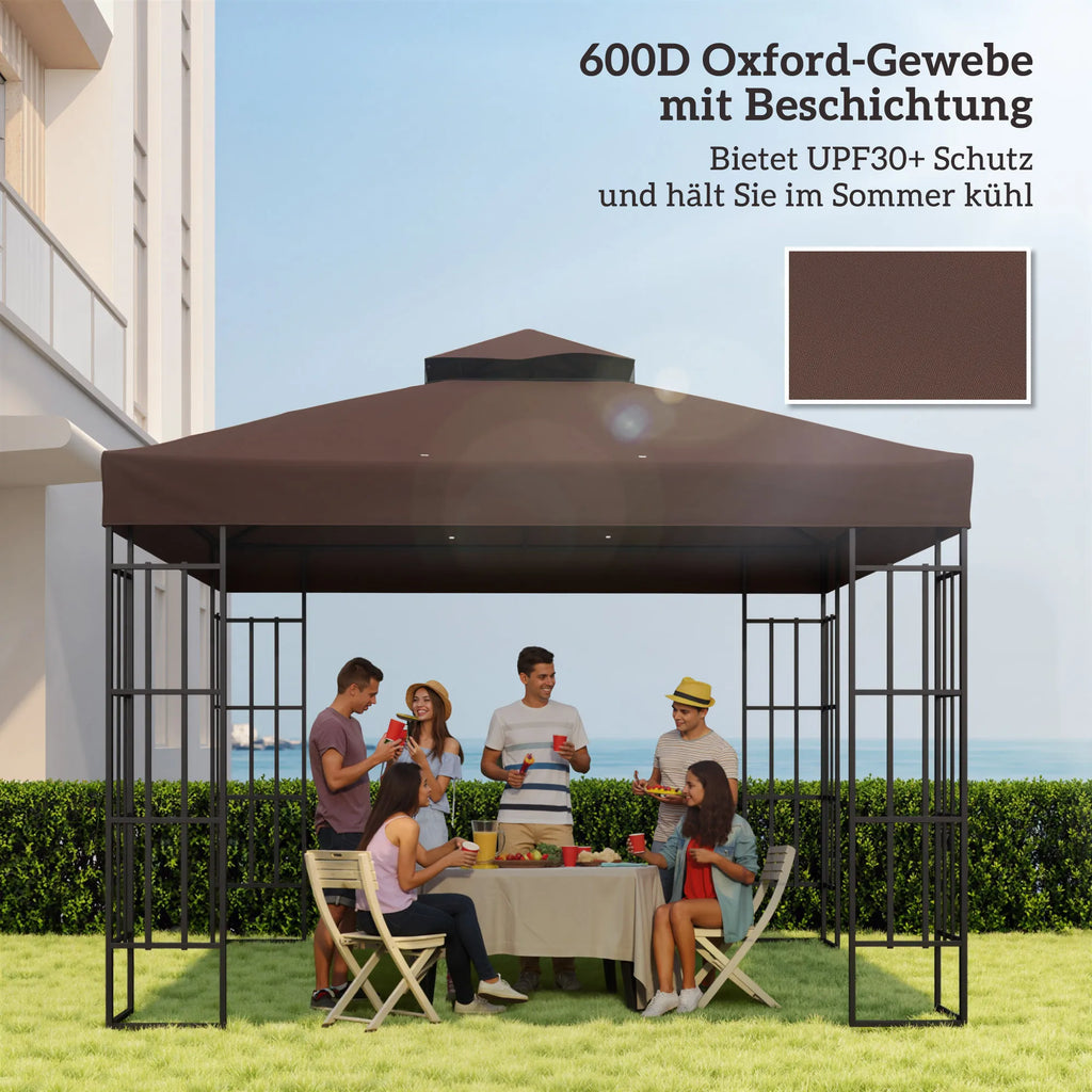 Paviljono stogas 3 x 3 m, ruda spalva