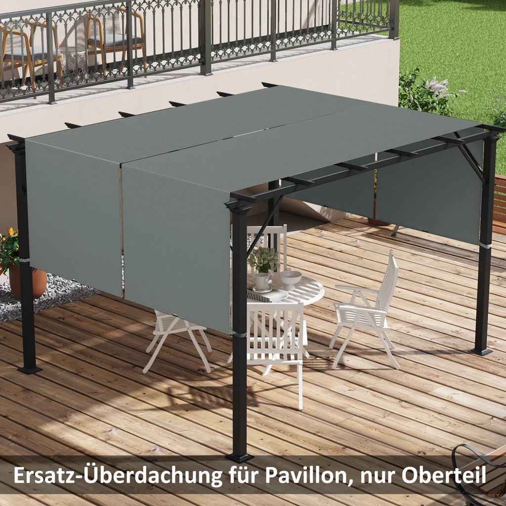 Paviljono stogas 3x3 m, keičiamas, tamsiai pilkas