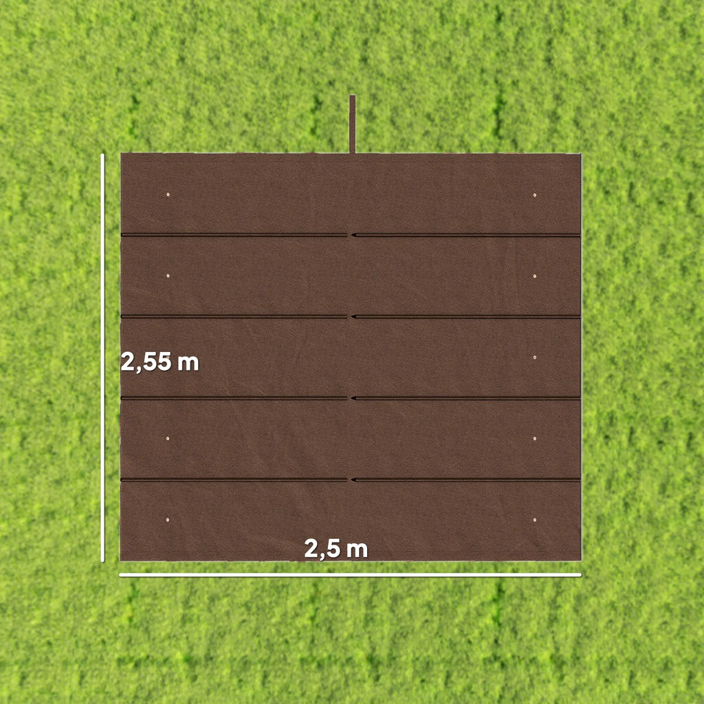 Paviljono stogas 3x3 m pergolei, ruda