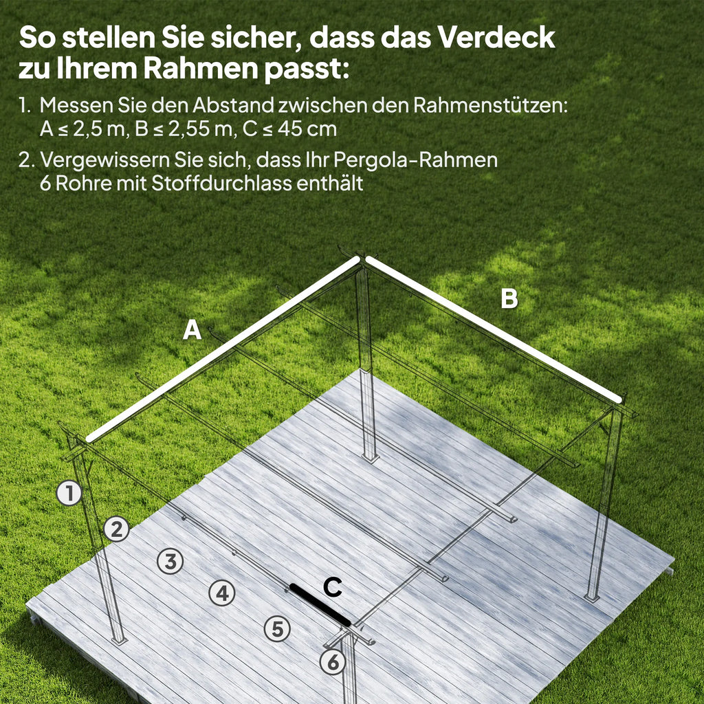 Paviljono stogas 3x3 m, su vandens nutekėjimo angomis, 2,50 x 2,55 m, tamsiai pilkas