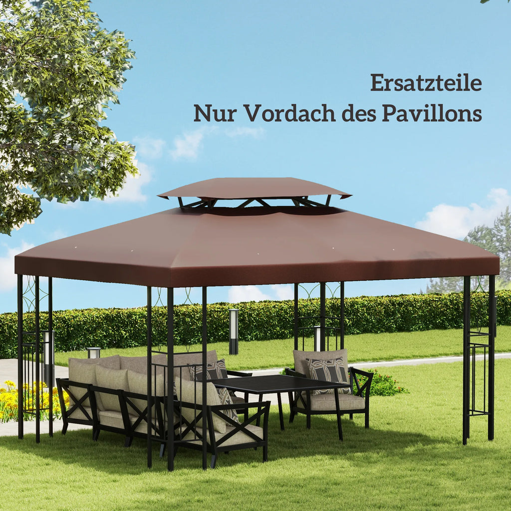 Paviljono stogas 3x4 m kavos spalvos