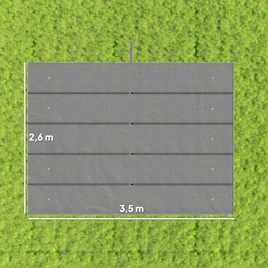 Paviljono stogas atsarginis, 350x260 cm, šviesiai pilkas