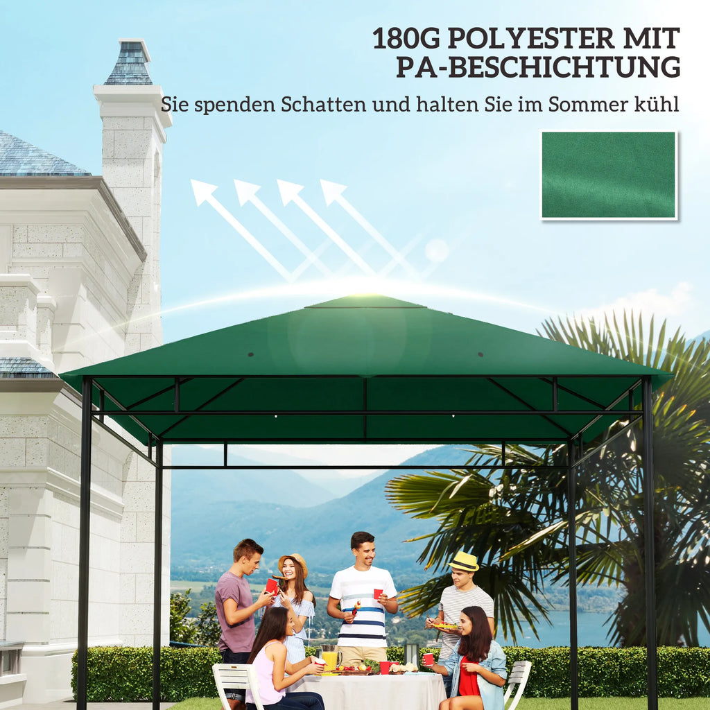 Paviljono stogas atsarginis, 3x3 m, žalias