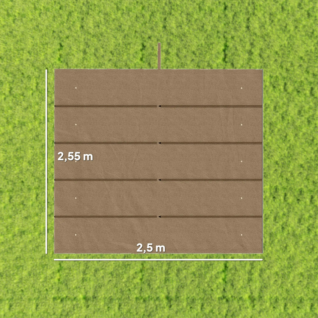 Paviljono stogas keičiamas 3x3 m rudas