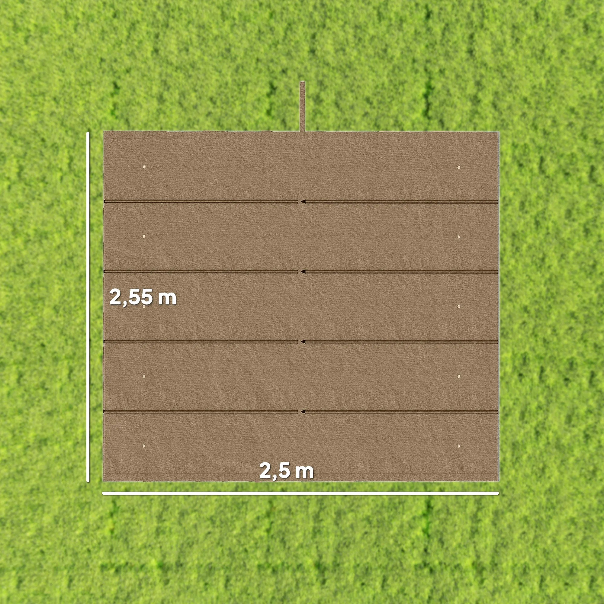 Paviljono stogas keičiamas 3x3 m rudas