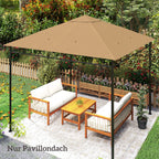 Paviljono stogas vandeniui atsparus 298x295 cm smėlio spalva