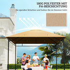 Paviljono stogas vandeniui atsparus 298x295 cm smėlio spalva