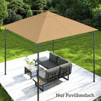 Paviljono stogas vandeniui atsparus 298x295 cm smėlio spalva