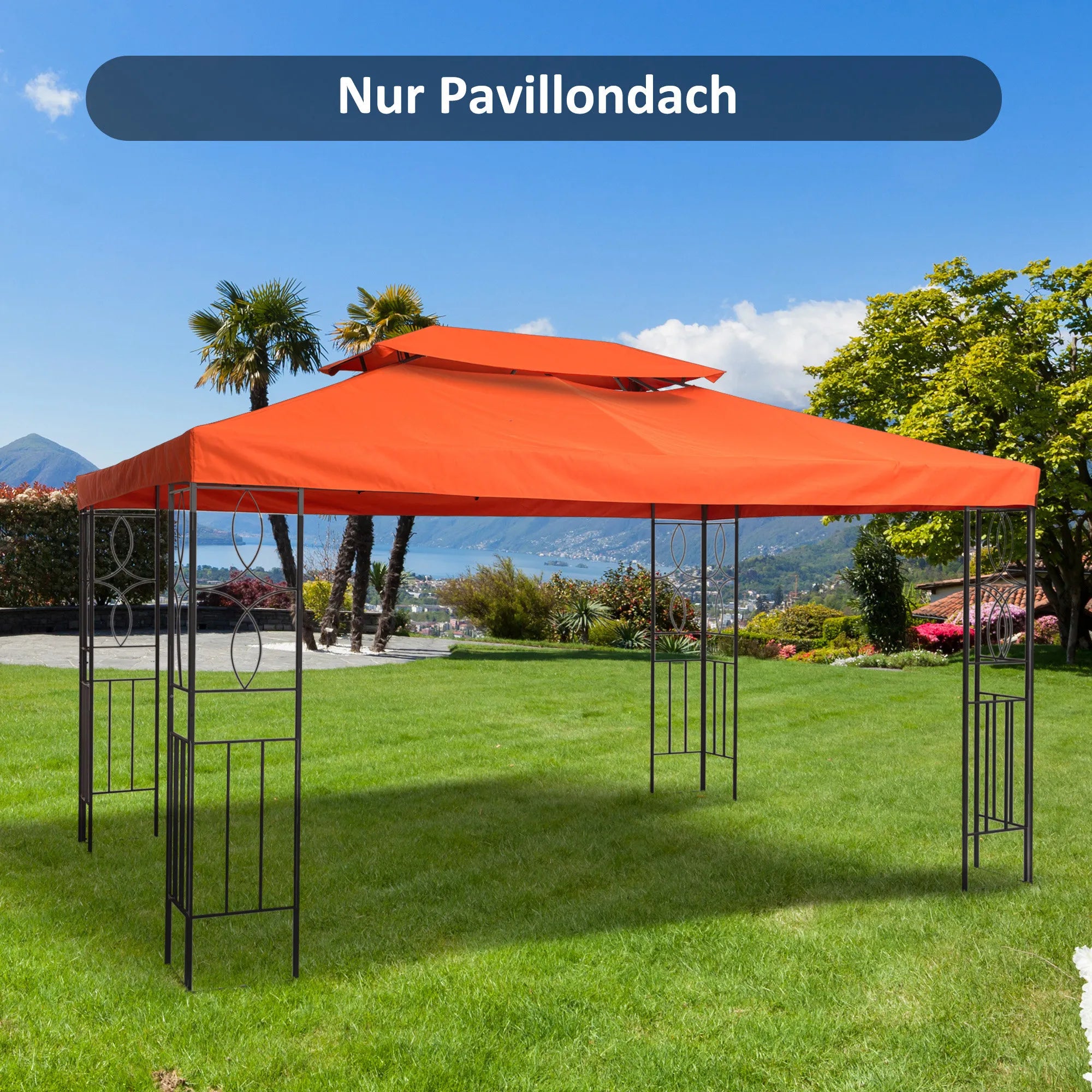 Paviljono stogo danga 3 x 4 m, rūdžių spalvos