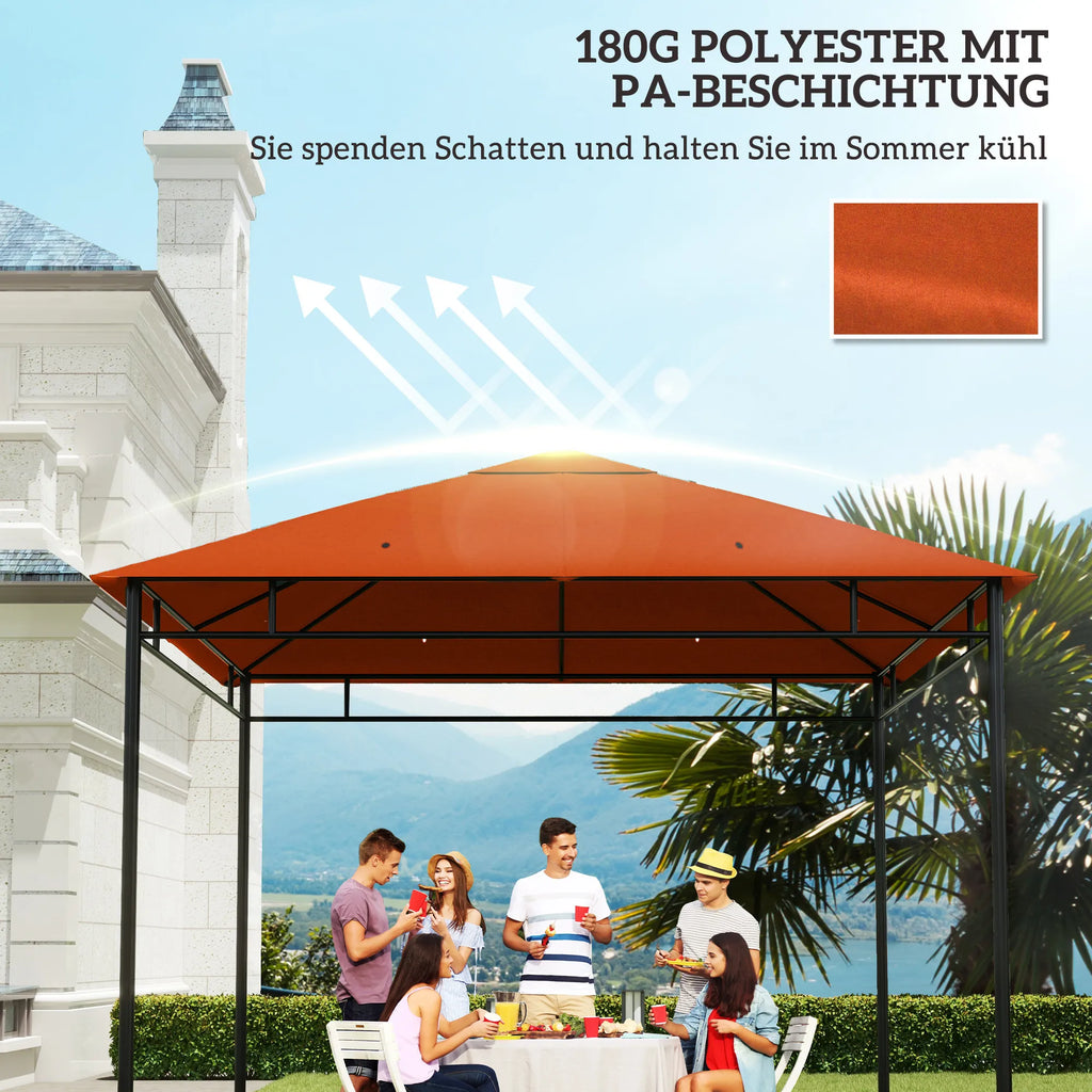 Paviljono stogo užvalkalas, 298 x 295 cm, oranžinis
