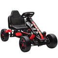 Pedalinis kartingas vaikams 3–6 metų, raudonos spalvos