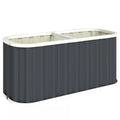 Aukšta pakelta cinkuoto plieno lysvė 61 cm gylio 136 x 53 x 61 cm – tamsiai pilka