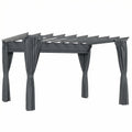 Pergola aliumininė su slankiojamu stogu 3,6x3 m tamsiai pilka
