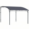 Pergola prie sienos tvirtinama metalinė konstrukcija 286x384 cm pilka