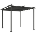 Pergola su atidaromu stogu 3x3 m, tamsiai pilka