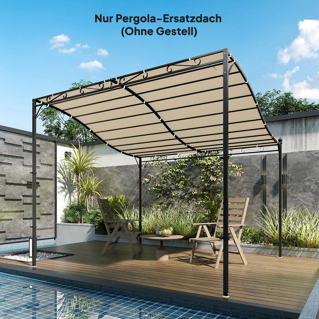 Pergolos stogas poliesteris 298x293 cm kremine
