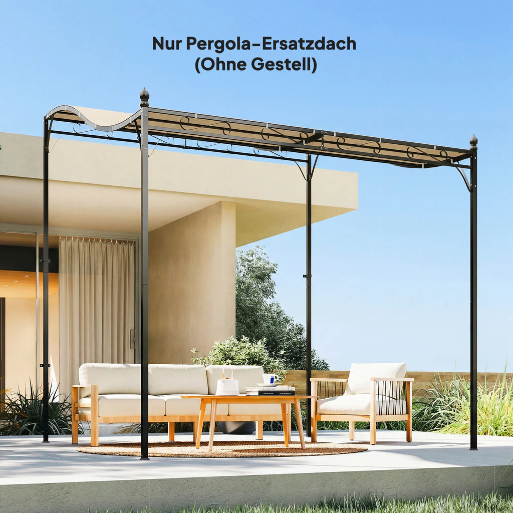 Pergolos stogas poliesteris 298x293 cm kremine