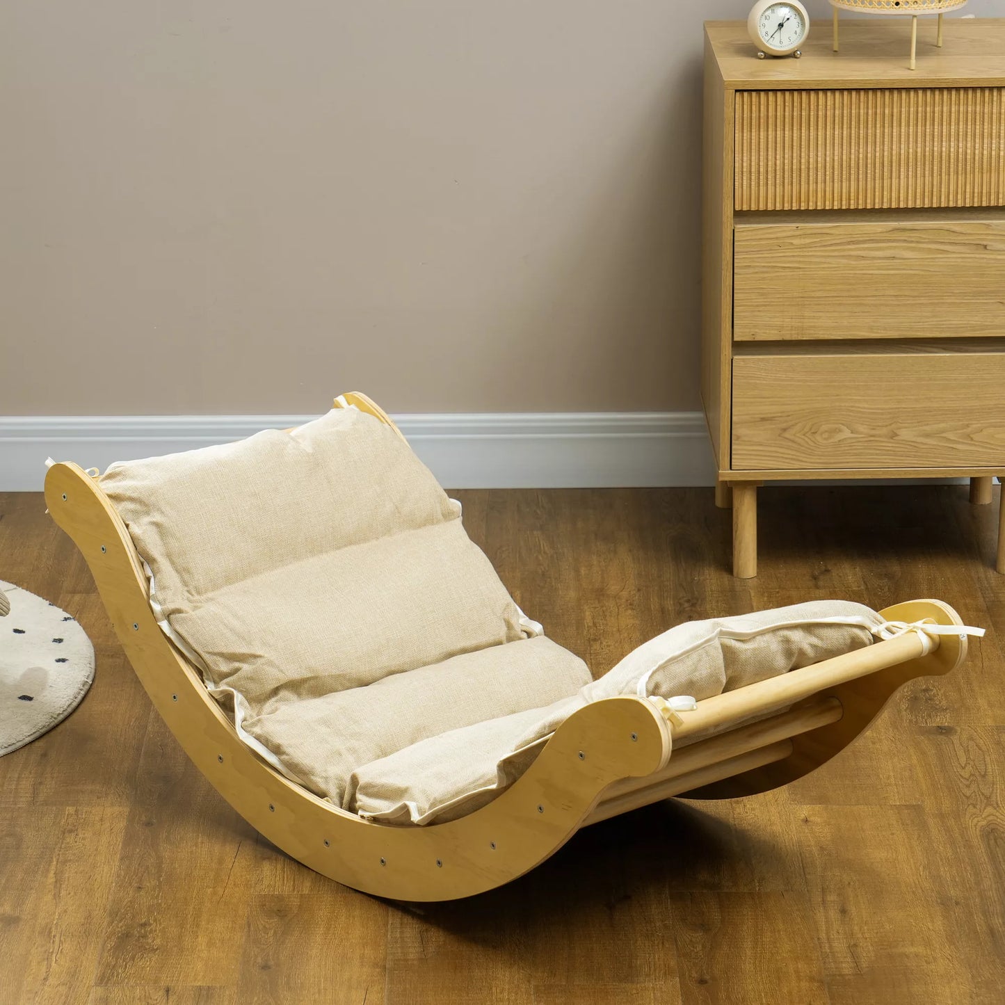 Vaikų laipiojimo rinkinys, 4 viename dizainas su lanko tilteliu, svyruokle, pagalvėle, čiuožykla, skirtas naudoti patalpose, medinis