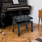 Pianino suolas reguliuojamu aukščiu, 64 × 35 cm, juodas