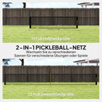 Pickleball tinklas, nešiojamas, su krepšiu, geltonas