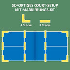 Pickleball tinklas su stovu ir priedais, raudonas