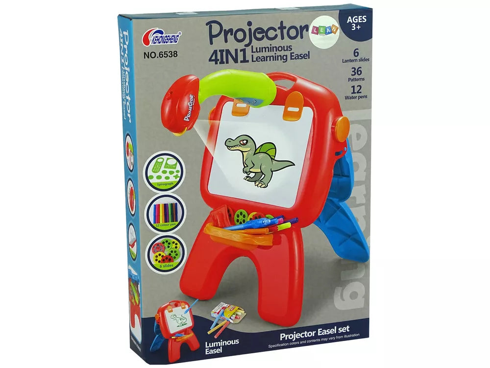Piešimo projektorius su stoveliu, 4-in-1, 3+ metų, spalvotas
