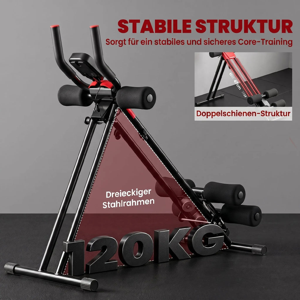 Pilvo preso treniruoklis su LCD ekranu, sulankstomas, 120 kg