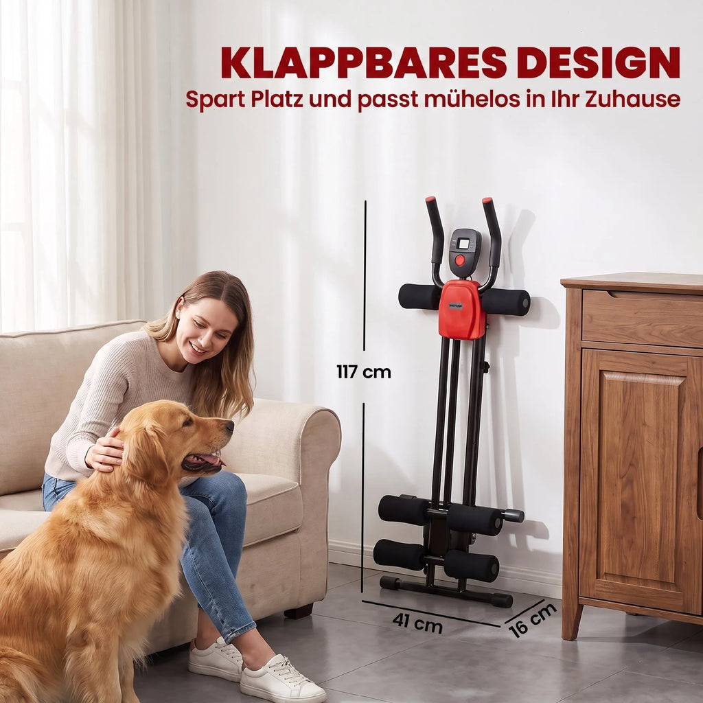 Pilvo preso treniruoklis su LCD ekranu, sulankstomas, 120 kg
