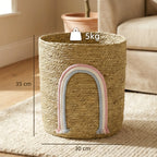 Pinto krepšio matmenų schema: 35 cm aukštis, 30 cm skersmuo, 5 kg talpa