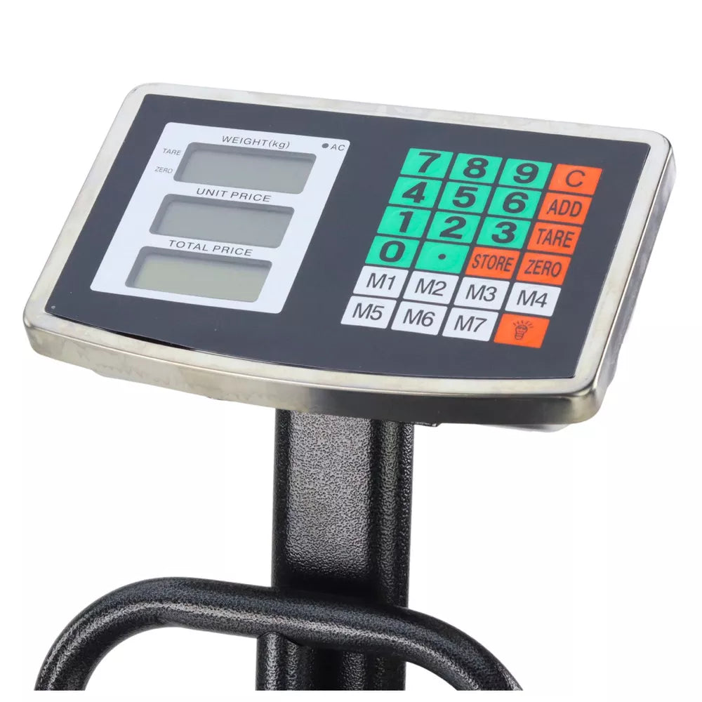 Platforminės elektroninės svarstyklės, 200 kg, 20 g tikslumas, LCD