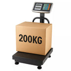 Platforminės elektroninės svarstyklės, 200 kg, 20 g tikslumas, LCD