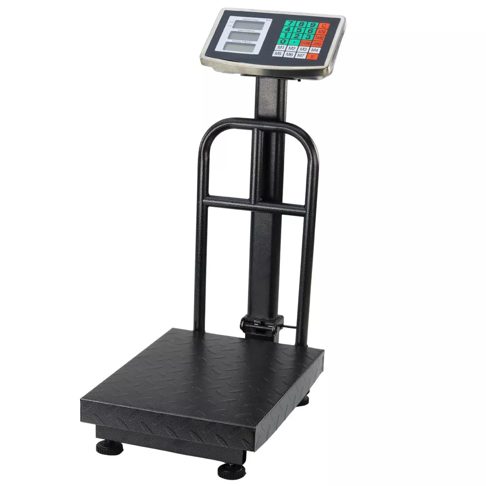 Platforminės elektroninės svarstyklės, 200 kg, 20 g tikslumas, LCD